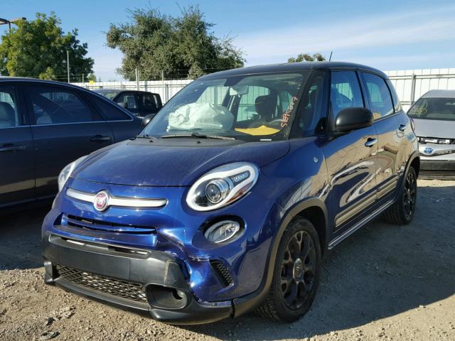 ZFBCFADH5FZ034735 - 2015 FIAT 500L TREKK BLUE photo 2