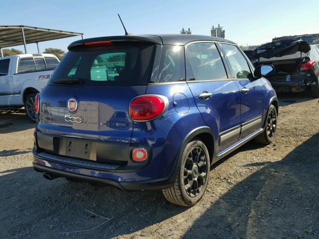 ZFBCFADH5FZ034735 - 2015 FIAT 500L TREKK BLUE photo 4