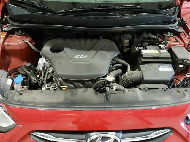 KMHCT4AEXGU018896 - 2016 HYUNDAI ACCENT SE RED photo 7