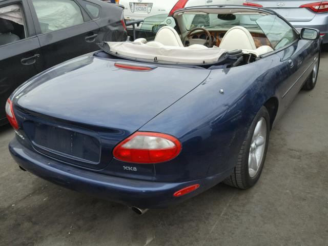 SAJGX2042XC038767 - 1999 JAGUAR XK8 BLUE photo 4