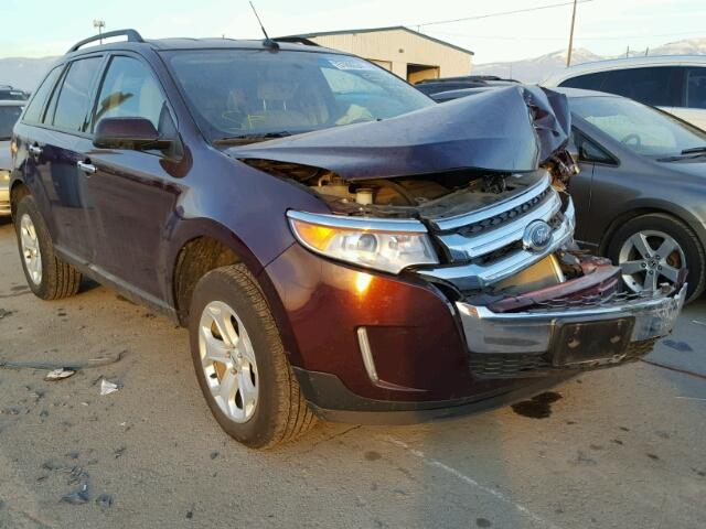 2FMDK4JC7BBB14697 - 2011 FORD EDGE SEL BURGUNDY photo 1