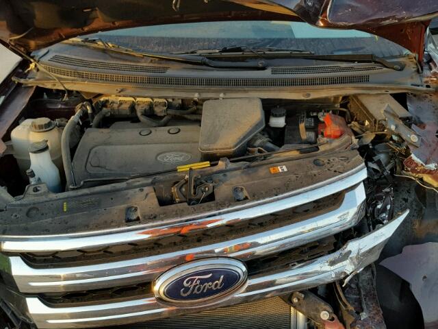 2FMDK4JC7BBB14697 - 2011 FORD EDGE SEL BURGUNDY photo 7