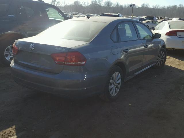 1VWAH7A31DC002517 - 2013 VOLKSWAGEN PASSAT S ნაცრისფერი ფოტო 4