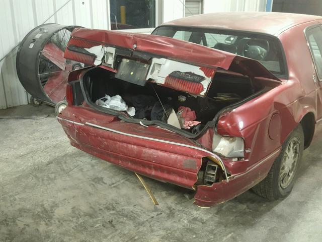 1MEPM62T0PH631029 - 1993 MERCURY COUGAR XR7 MAROON photo 9