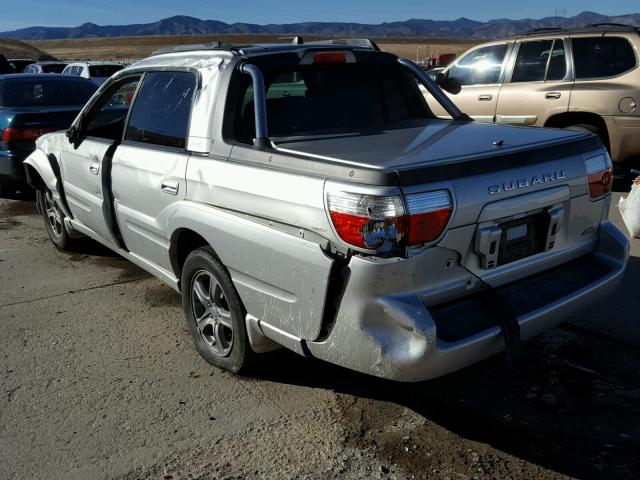 4S4BT63C255102463 - 2005 SUBARU BAJA TURBO SILVER photo 3