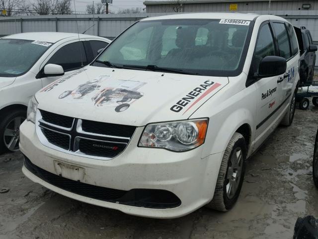 2C4RDGBG2CR381150 - 2012 DODGE GRAND CARA WHITE photo 2