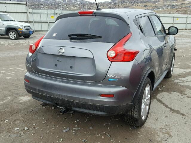 JN8AF5MV6CT105042 - 2012 NISSAN JUKE S GRAY photo 4