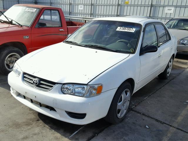 1NXBR12E71Z489788 - 2001 TOYOTA COROLLA CE WHITE photo 2