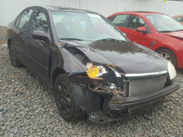 2HGES26791H518543 - 2001 HONDA CIVIC EX PURPLE photo 1