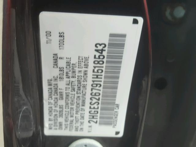 2HGES26791H518543 - 2001 HONDA CIVIC EX 紫色 照片 10