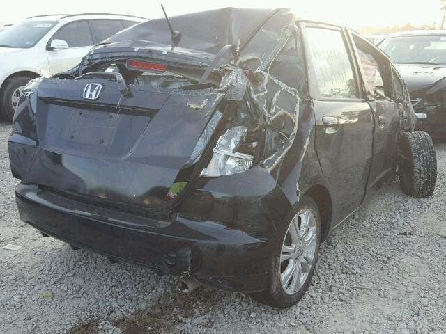 JHMGE8H41AS018601 - 2010 HONDA FIT SPORT BLACK photo 4