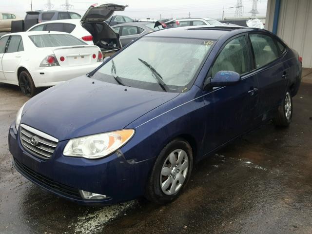 KMHDU46D48U415443 - 2008 HYUNDAI ELANTRA GL BLUE photo 2