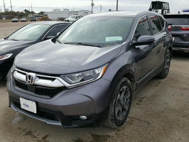 7FARW1H55HE025795 - 2017 HONDA CR-V EX GRAY photo 2