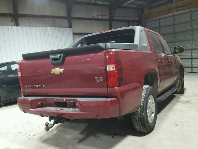 3GNFK12387G160738 - 2007 CHEVROLET AVALANCHE RED photo 4