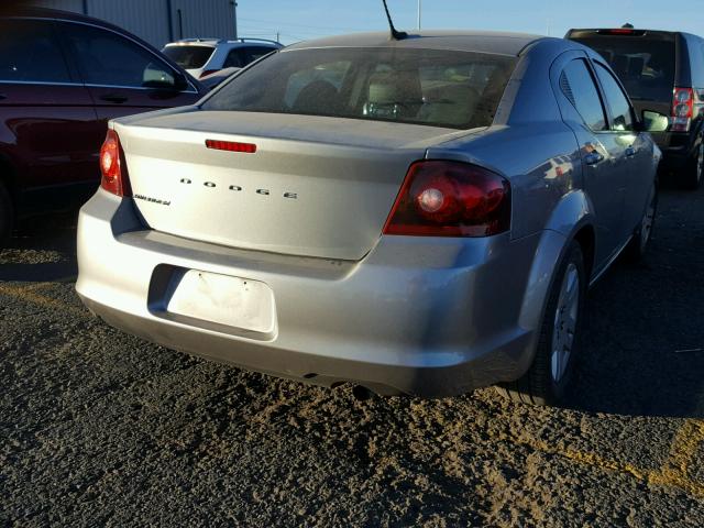 1C3CDZAB2EN115901 - 2014 DODGE AVENGER SE SILVER photo 4