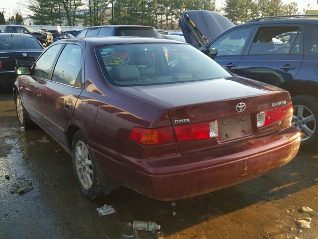 4T1BF28K61U120142 - 2001 TOYOTA CAMRY LE BURGUNDY photo 3