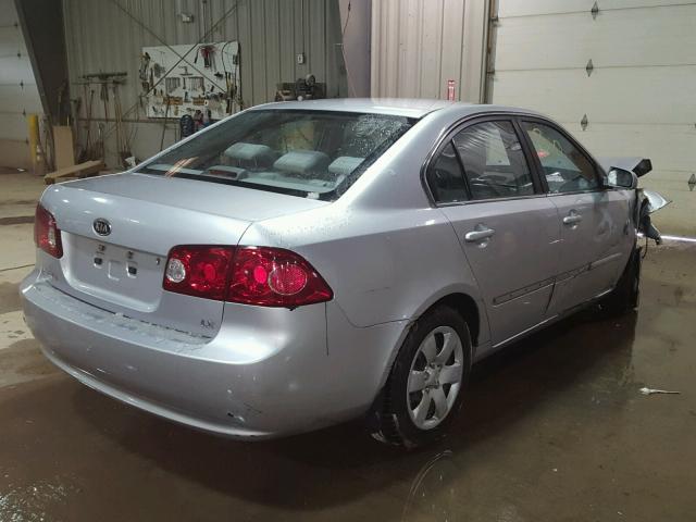 KNAGE123165046975 - 2006 KIA OPTIMA LX SILVER photo 4