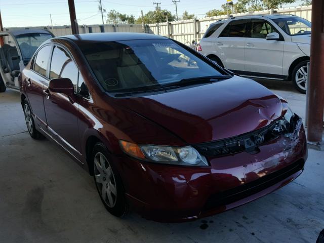 1HGFA16597L030592 - 2007 HONDA CIVIC LX RED photo 1