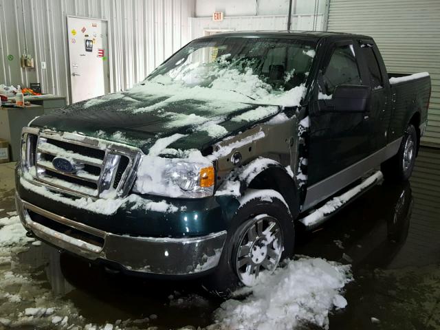 1FTPX14558FA89479 - 2008 FORD F150 GREEN photo 2