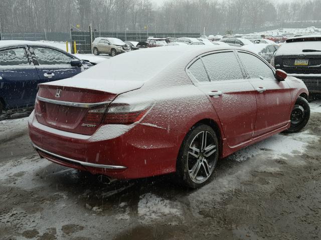 1HGCR2F52GA176975 - 2016 HONDA ACCORD SPO RED photo 4