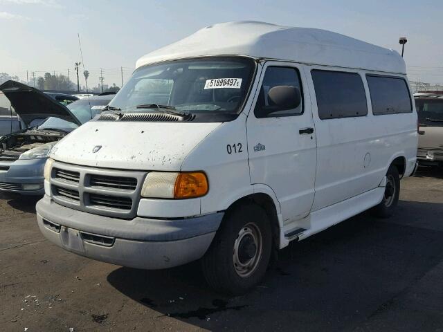 2B6KB31T31K519643 - 2001 DODGE RAM VAN B3 WHITE photo 2