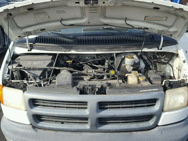 2B6KB31T31K519643 - 2001 DODGE RAM VAN B3 WHITE photo 7