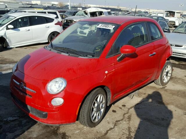 3C3CFFAR1CT103449 - 2012 FIAT 500 POP RED photo 2