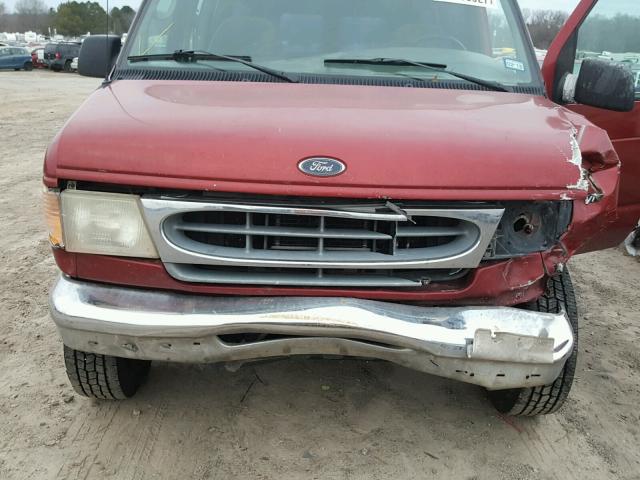 1FBSS31L51HA44094 - 2001 FORD ECONOLINE BURGUNDY photo 7