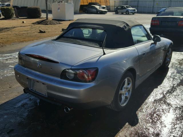 JHMAP11473T000358 - 2003 HONDA S2000 GRAY photo 4