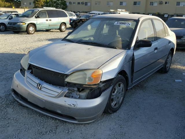 2HGES16182H539438 - 2002 HONDA CIVIC DX GRAY photo 2