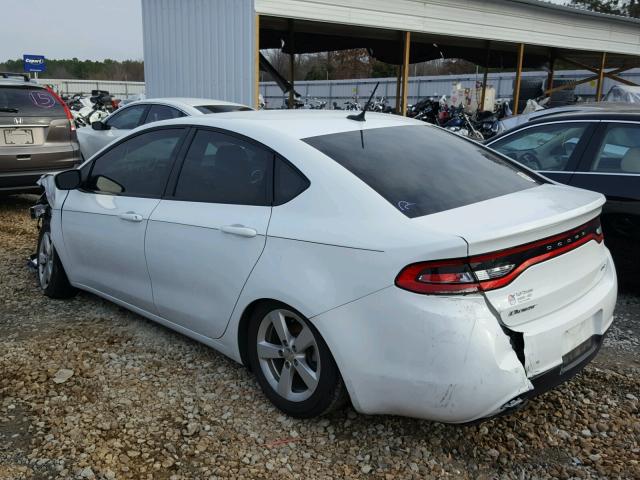 1C3CDFBB2FD264930 - 2015 DODGE DART SXT WHITE photo 3