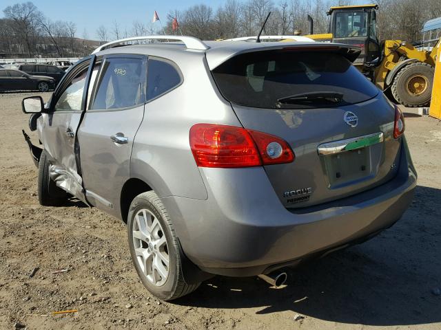 JN8AS5MT6CW279606 - 2012 NISSAN ROGUE S GRAY photo 3