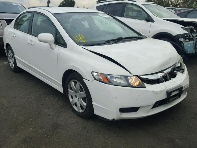 19XFA16569E047635 - 2009 HONDA CIVIC LX WHITE photo 1