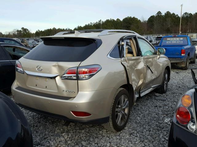 2T2ZK1BA7FC184456 - 2015 LEXUS RX 350 TAN photo 4