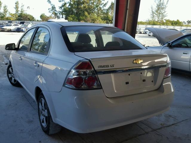 KL1TD5DE6AB084312 - 2010 CHEVROLET AVEO LS WHITE photo 3