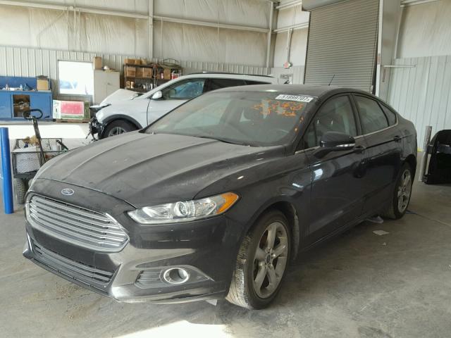 1FA6P0H79E5375084 - 2014 FORD FUSION SE BLACK photo 2