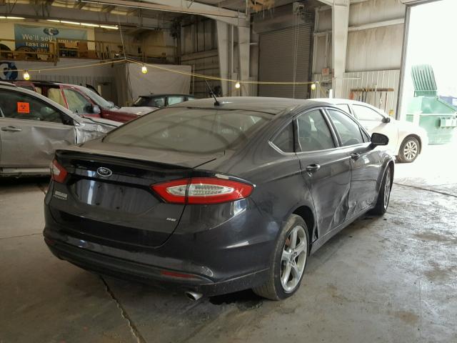 1FA6P0H79E5375084 - 2014 FORD FUSION SE BLACK photo 4