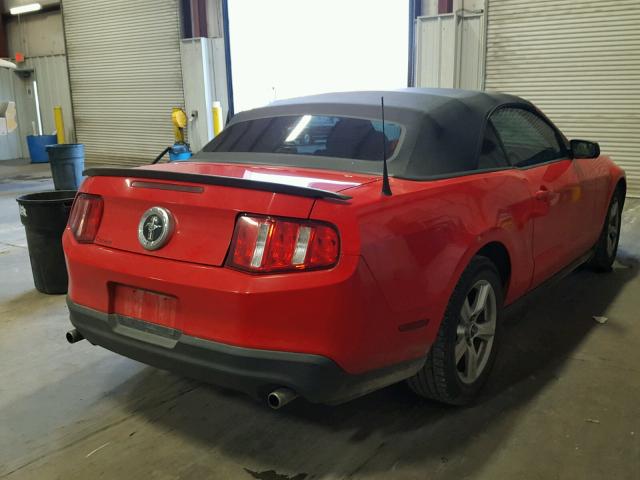 1ZVBP8EM7C5201655 - 2012 FORD MUSTANG RED photo 4