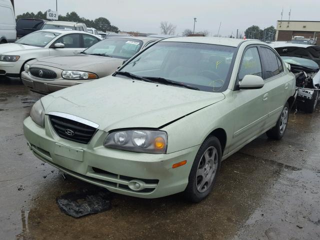 KMHDN46D04U709784 - 2004 HYUNDAI ELANTRA GL GREEN photo 2