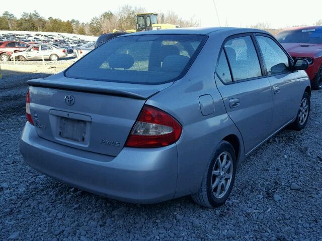 JT2BK18U220055707 - 2002 TOYOTA PRIUS SILVER photo 4