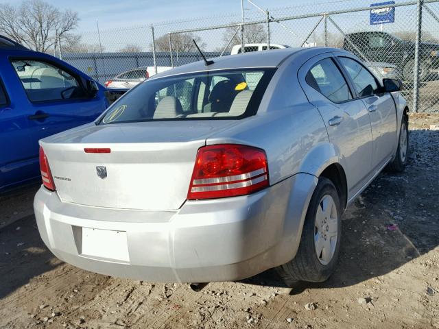 1B3LC46K38N126633 - 2008 DODGE AVENGER SE SILVER photo 4