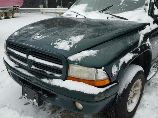 1B4HS28N5YF257346 - 2000 DODGE DURANGO GREEN photo 9