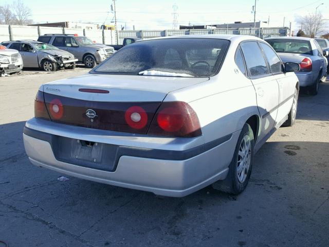 2G1WF52E239419114 - 2003 CHEVROLET IMPALA SILVER photo 4