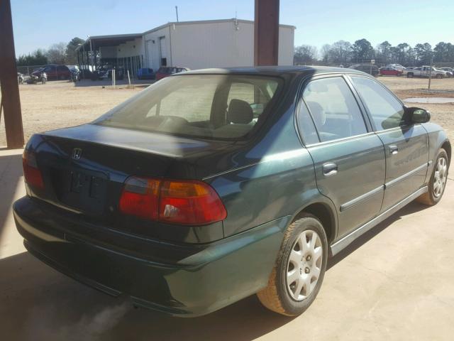 1HGEJ6626XL032217 - 1999 HONDA CIVIC DX GREEN photo 4