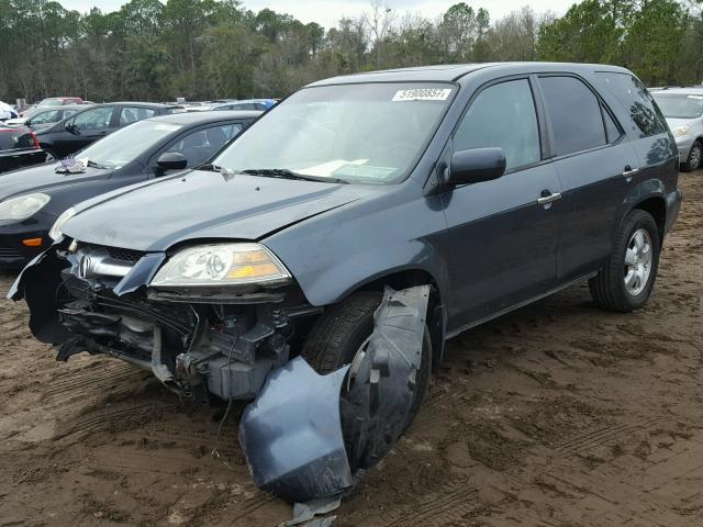 2HNYD18244H560859 - 2004 ACURA MDX GRAY photo 2