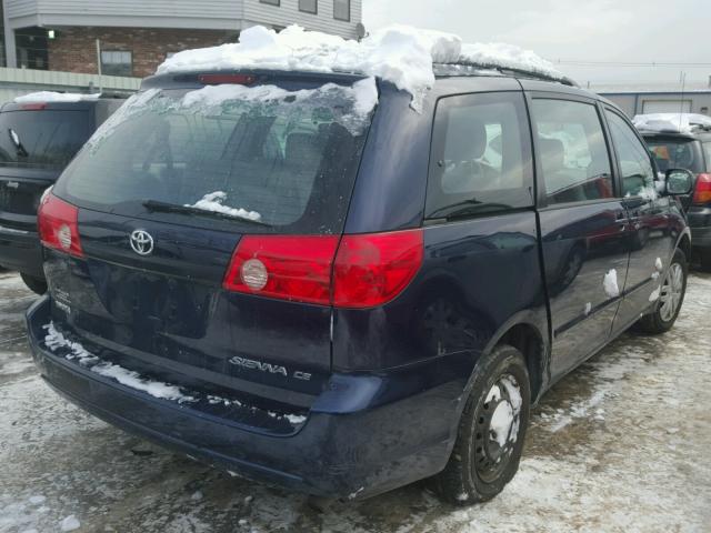 5TDZA23C96S440472 - 2006 TOYOTA SIENNA CE BLUE photo 4