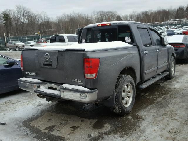 1N6BA07B25N550711 - 2005 NISSAN TITAN XE GRAY photo 4