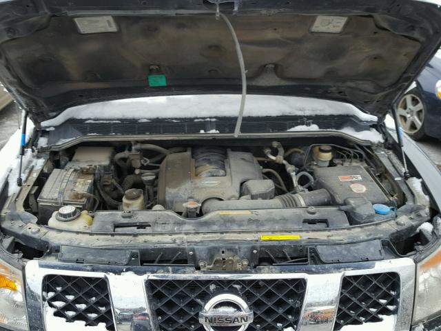 1N6BA07B25N550711 - 2005 NISSAN TITAN XE GRAY photo 7