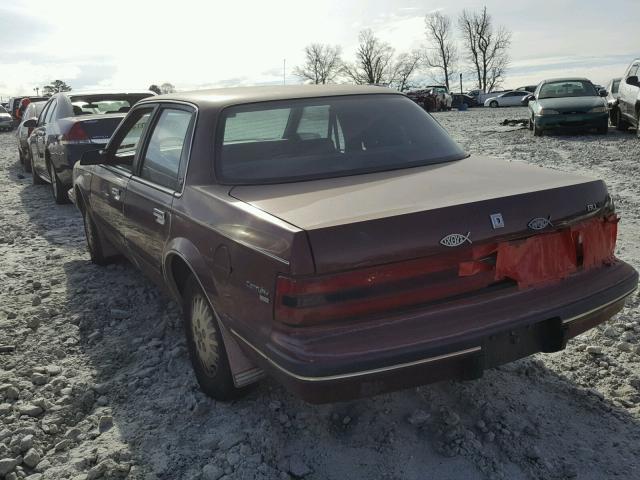 1G4AH54N4L6476992 - 1990 BUICK CENTURY CU BURGUNDY photo 3