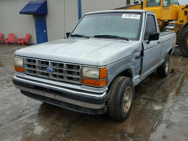 1FTCR10A1MUE19376 - 1991 FORD RANGER GRAY photo 2